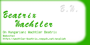 beatrix wachtler business card